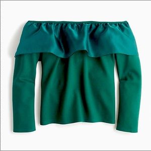 J. Crew Organza Ruffle Top